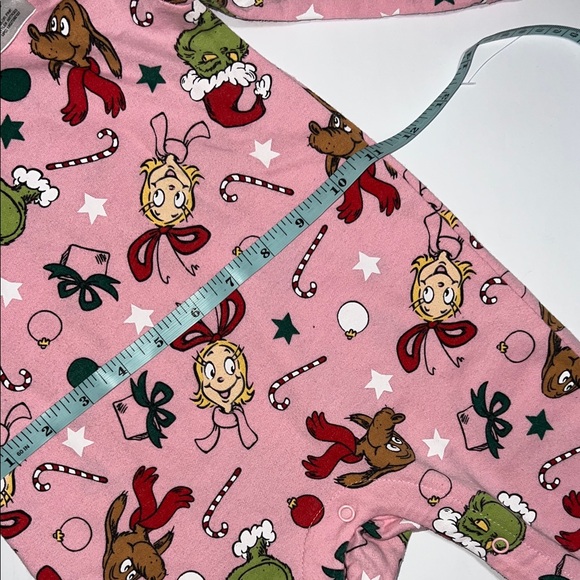 Charming Pink Kids Footie with Holiday Characters - Picture 7 of 8